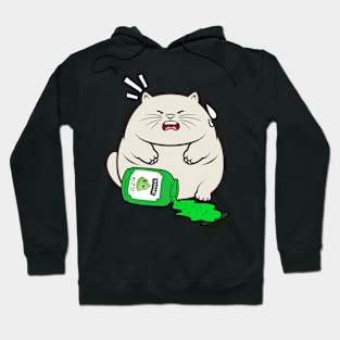 Funny sumo cat Spilled Wasabi Sauce Hoodie